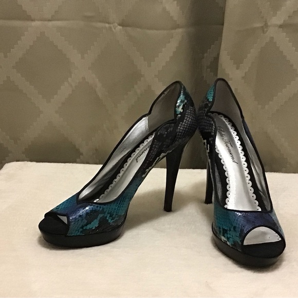 Lulu Townsend Peep Toe Stiletto Heel Shoes - Picture 11 of 14